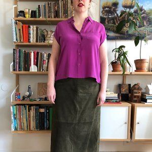 100% Silk Equipment Blouse